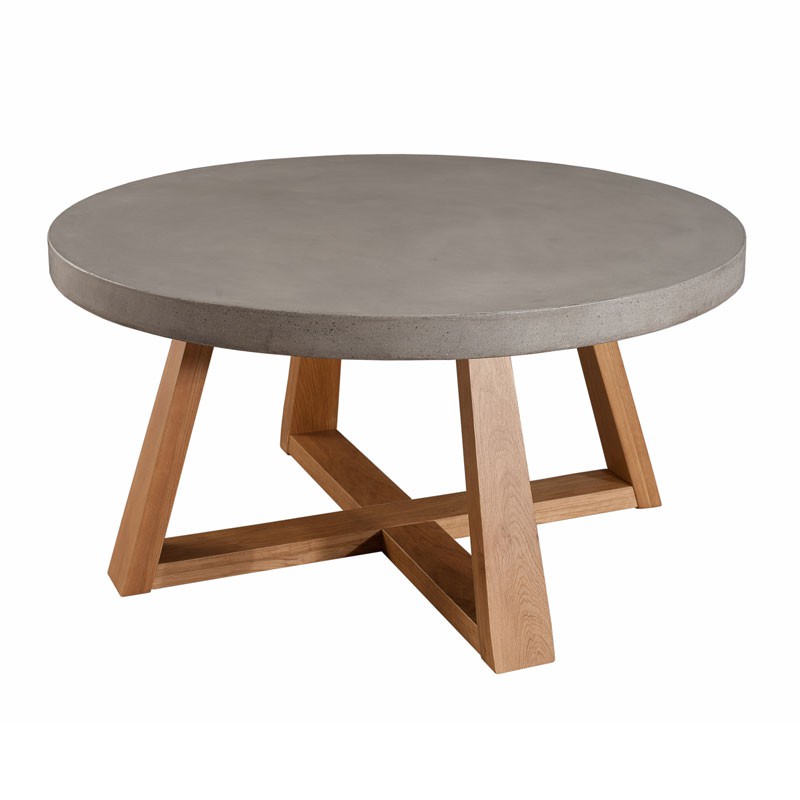 Table basse ronde ovale bois