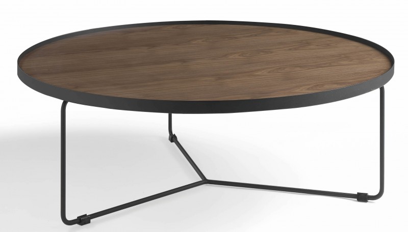 Table basse bois et metal noir