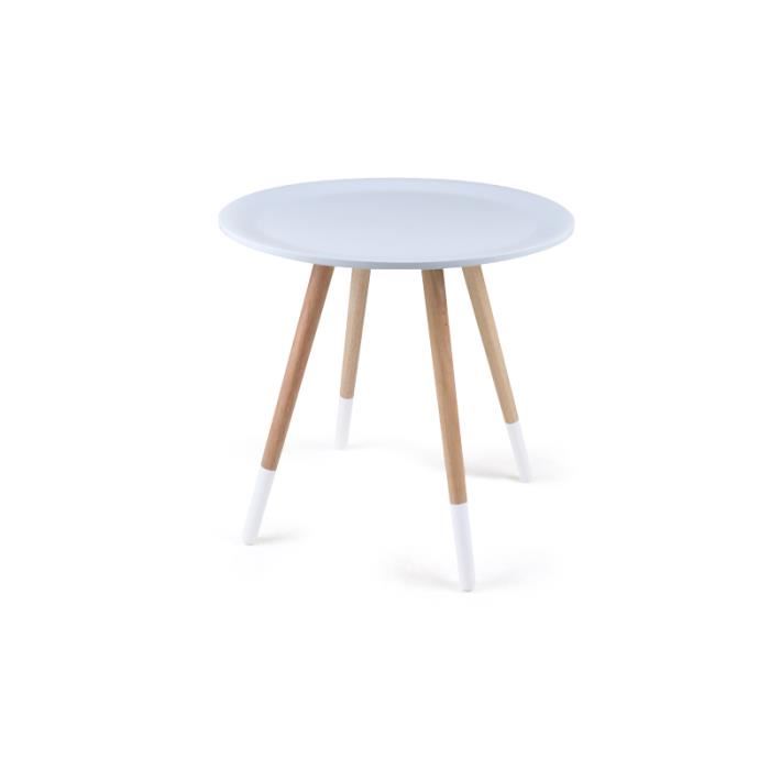 Table basse bois jardin ronde