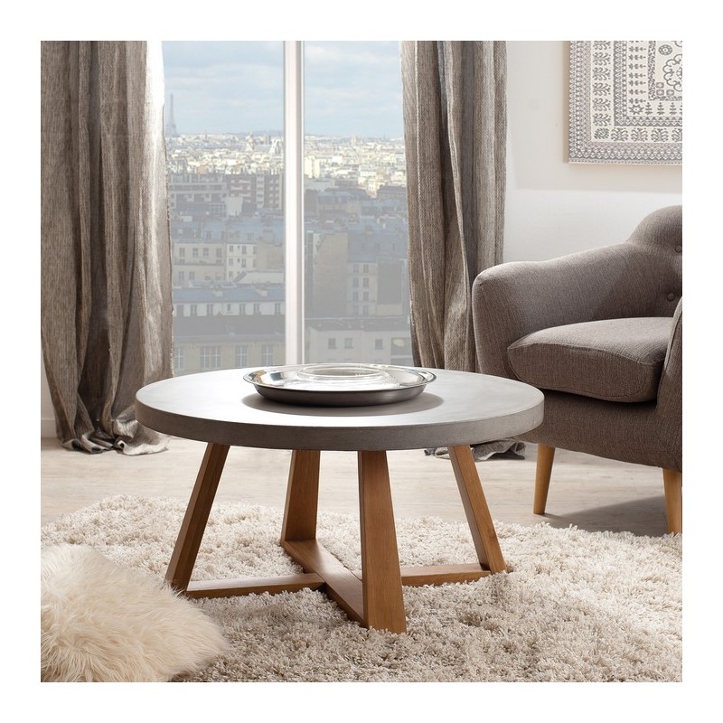Plateau bois massif pour table basse