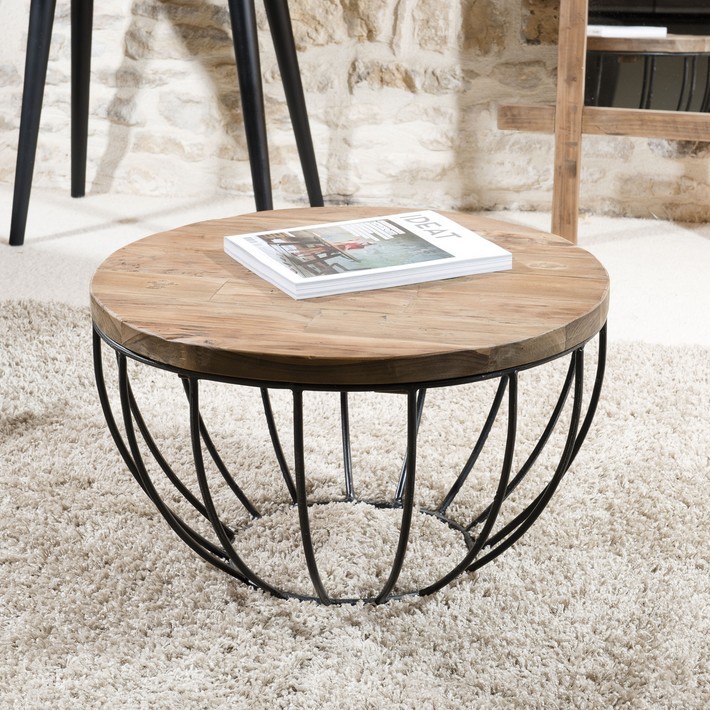 Table basse bois noir