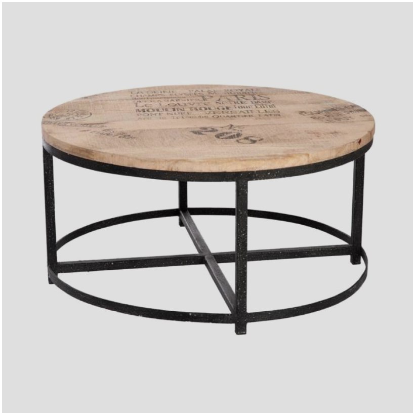 Table basse metal bois gifi