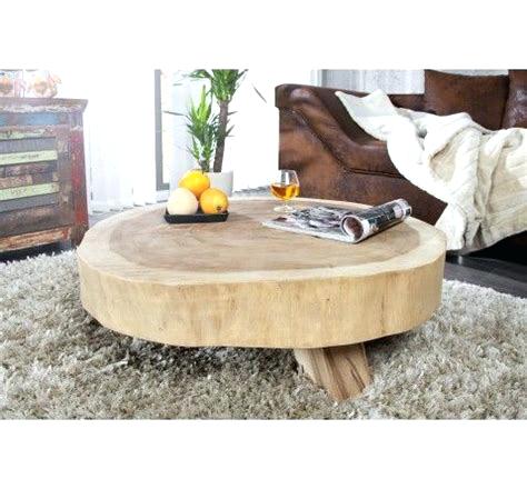 Rondin de bois en table basse
