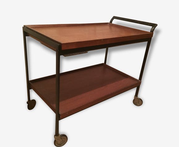 Table basse roulante en bois
