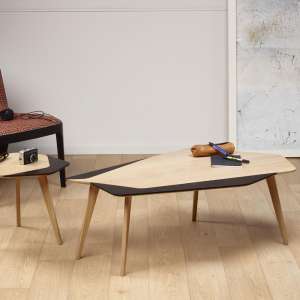 Table basse scandinave gigogne rose naturel emma x2