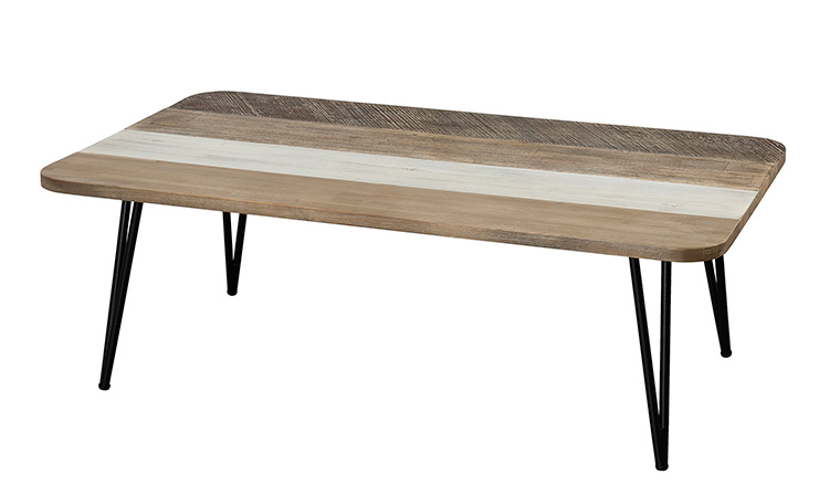 Table basse scandinave acier bois