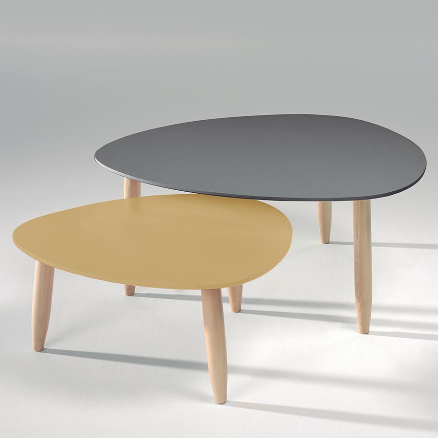 Table basse scandinave noir avesta