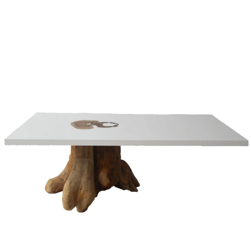 Table basse de salon ronde en bois