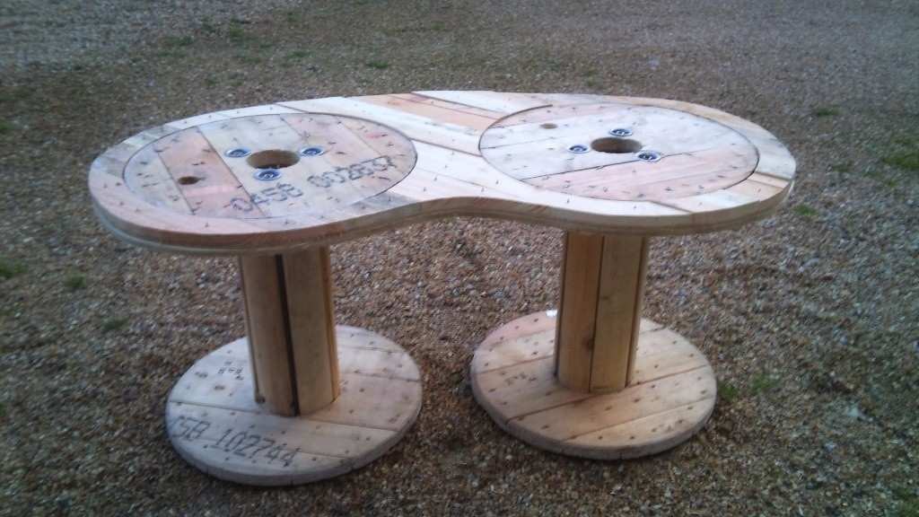 Table basse bobine bois