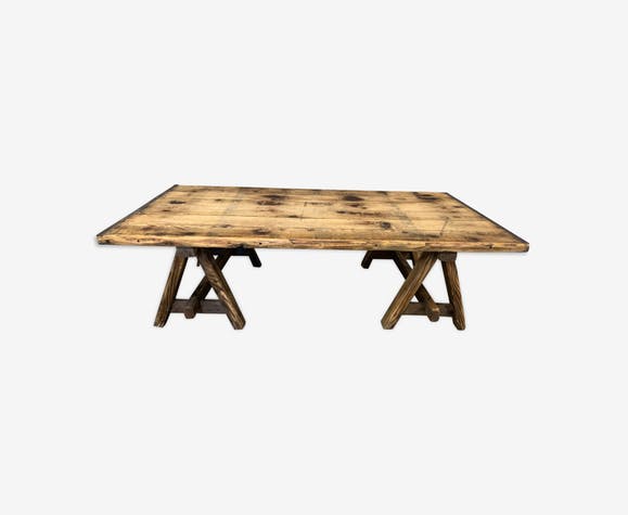 Table basse bois treteaux