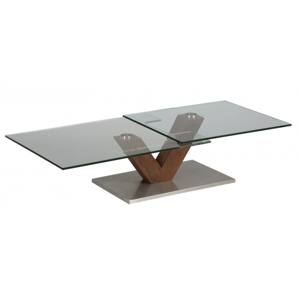 Table basse plexi et bois