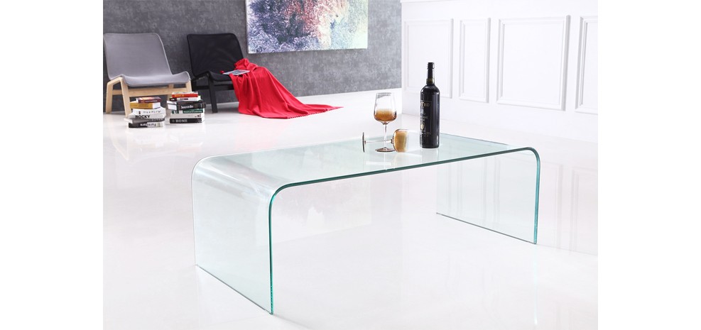 Table basse design en verre pas cher