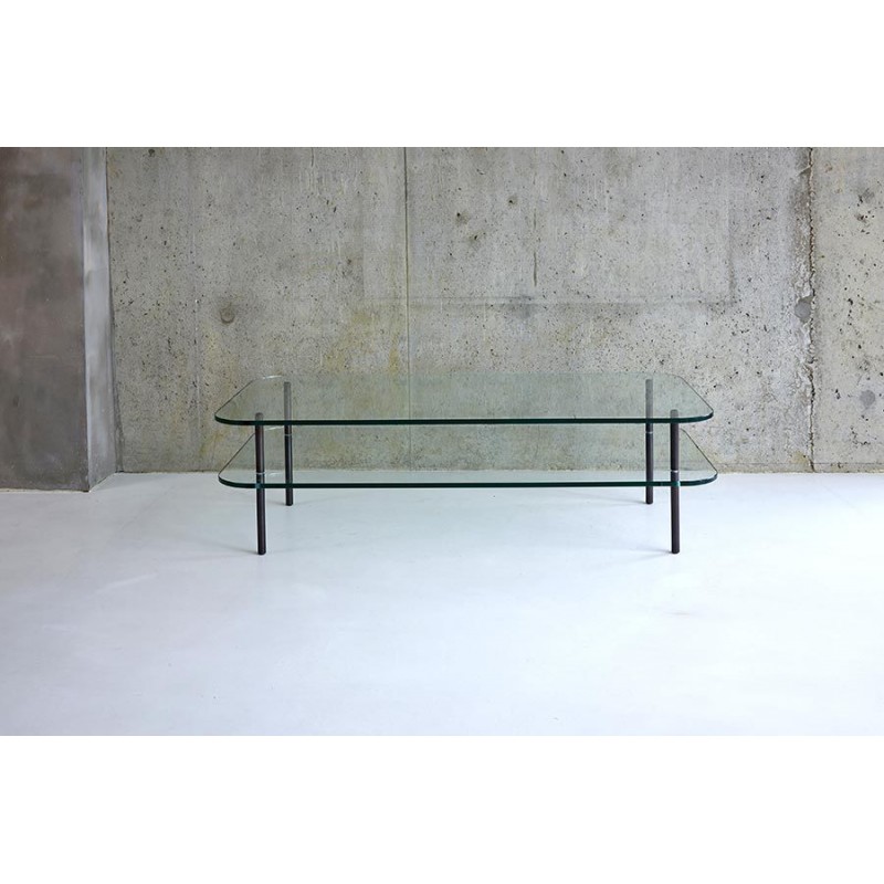 Table basse design plateau verre