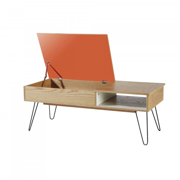 Table basse bois retro