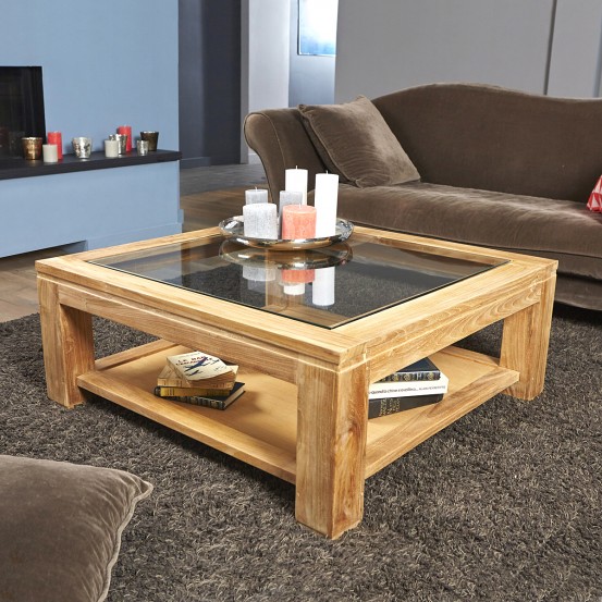 Table en basse en bois