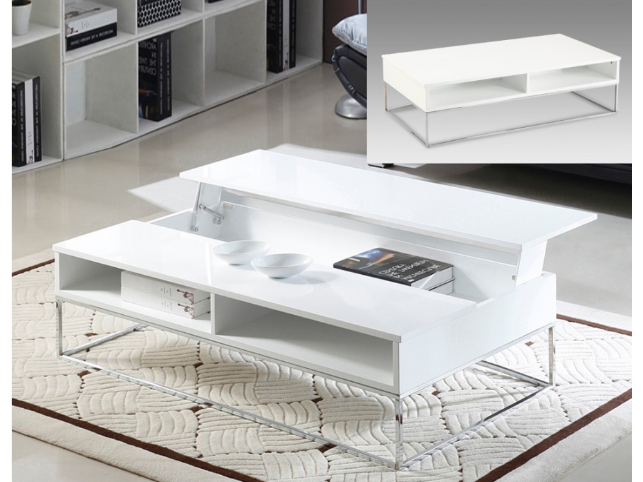 Pied relevable table basse