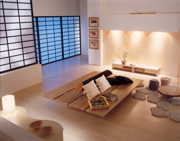 Table basse design japonaise