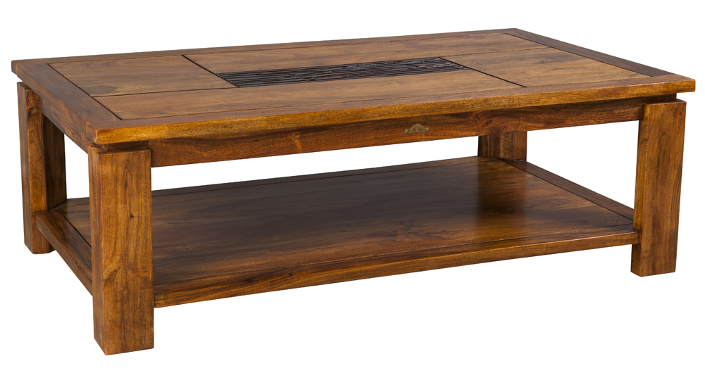 Table basse palissandre bois et chiffon
