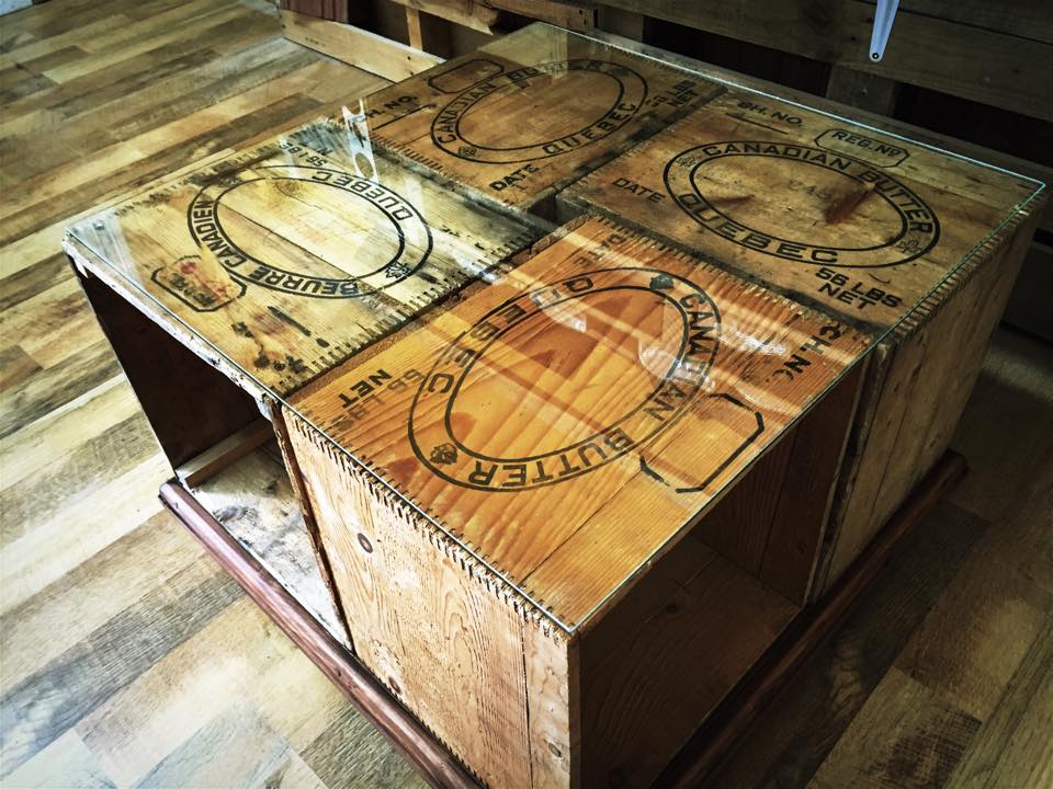 Caisse en bois table basse
