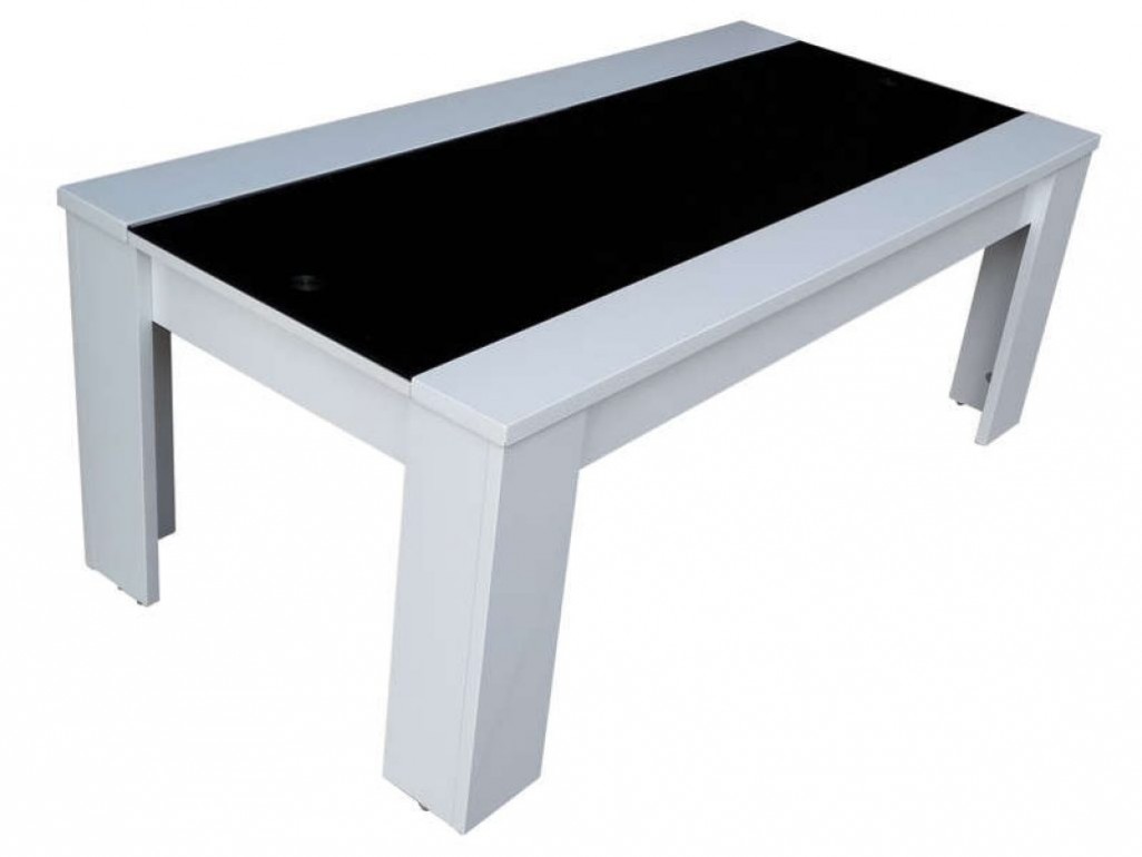 Table basse blanc et bois conforama