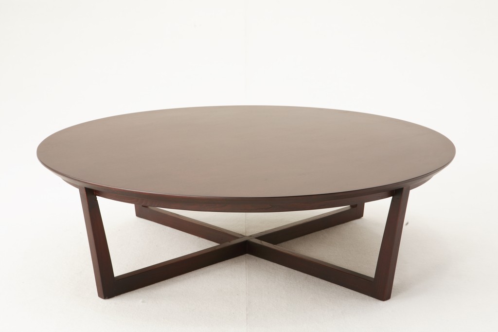 Table basse ronde salon bois