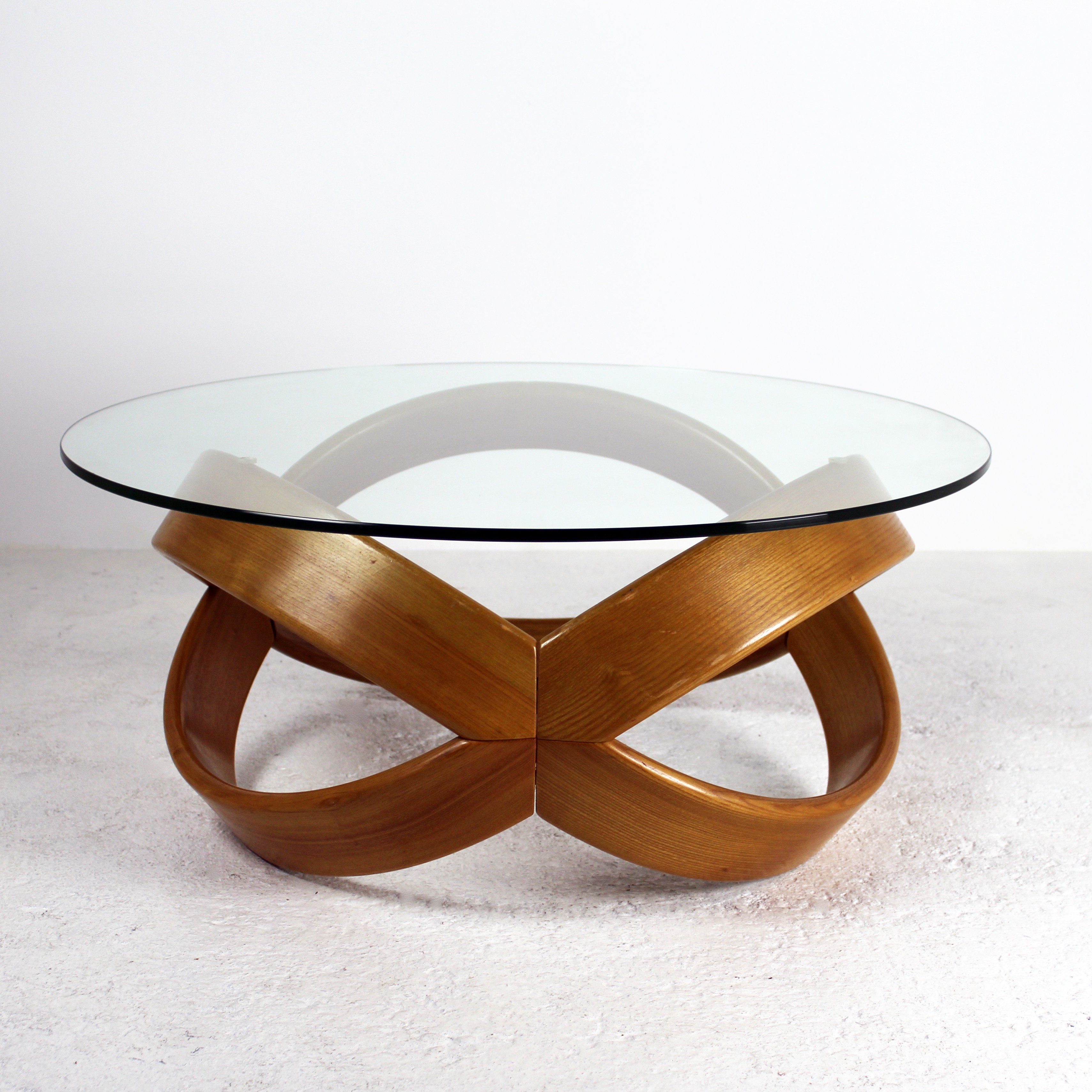 Table basse bois plateau verre
