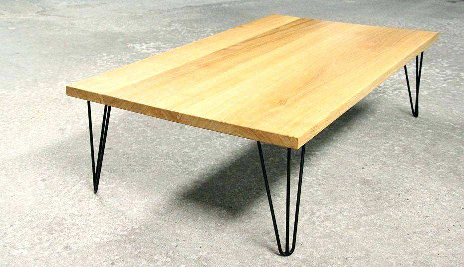 Table basse bois pied en fer