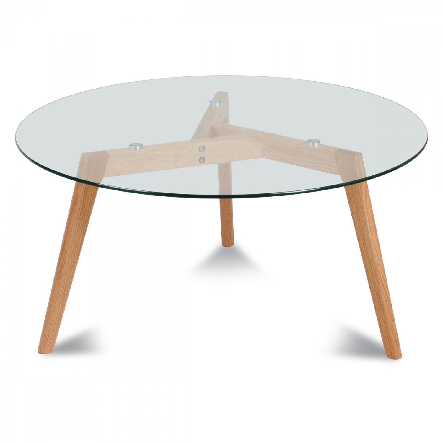 Table basse scandinave verre bois