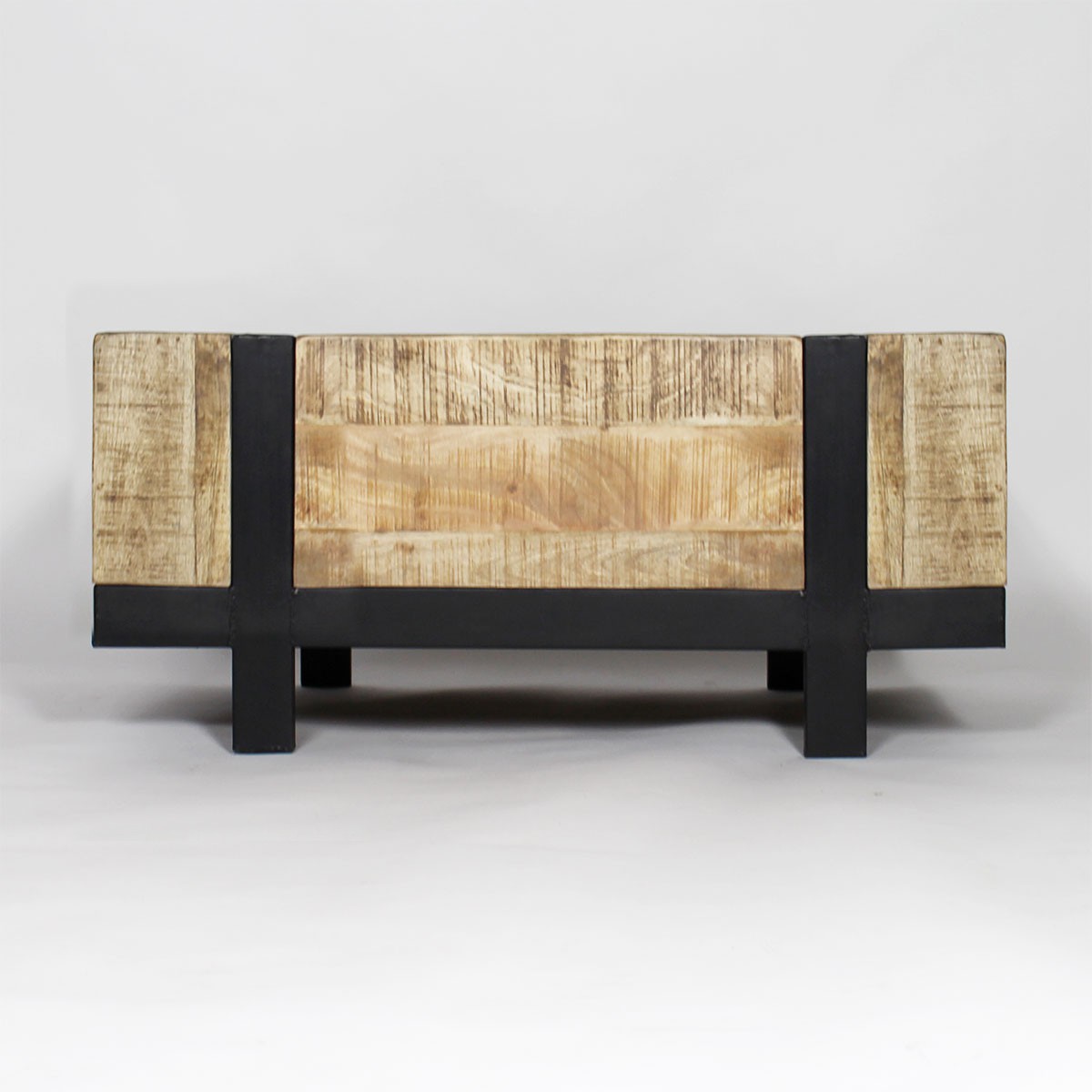 Table basse industrielle bois et metal