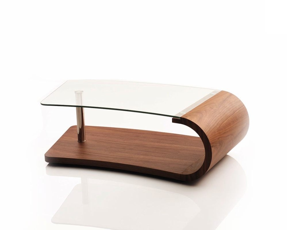 Table basse bois courbé