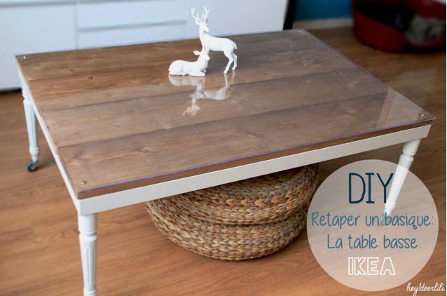 Table basse bois relooké