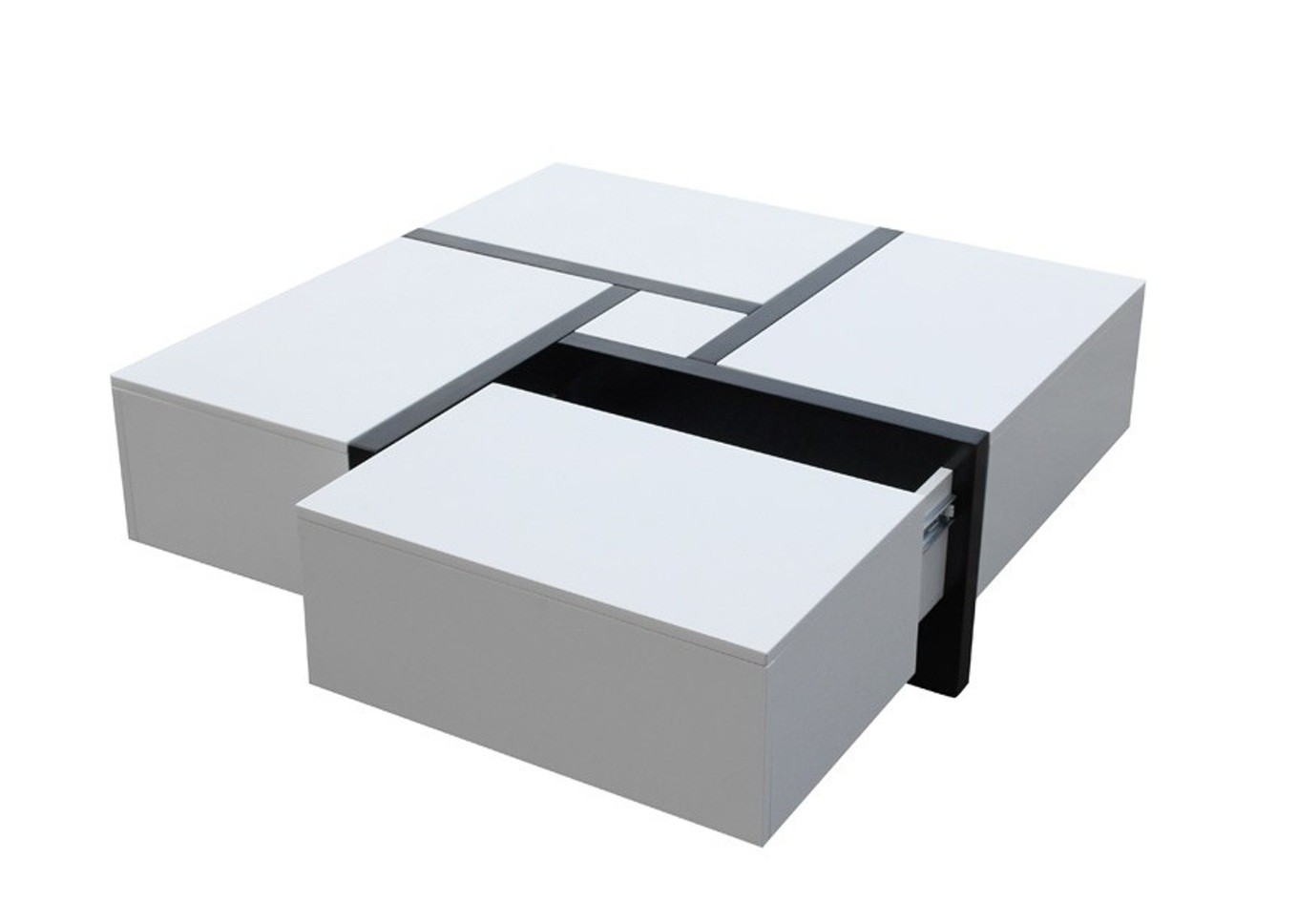 Table basse bois carré avec rangement