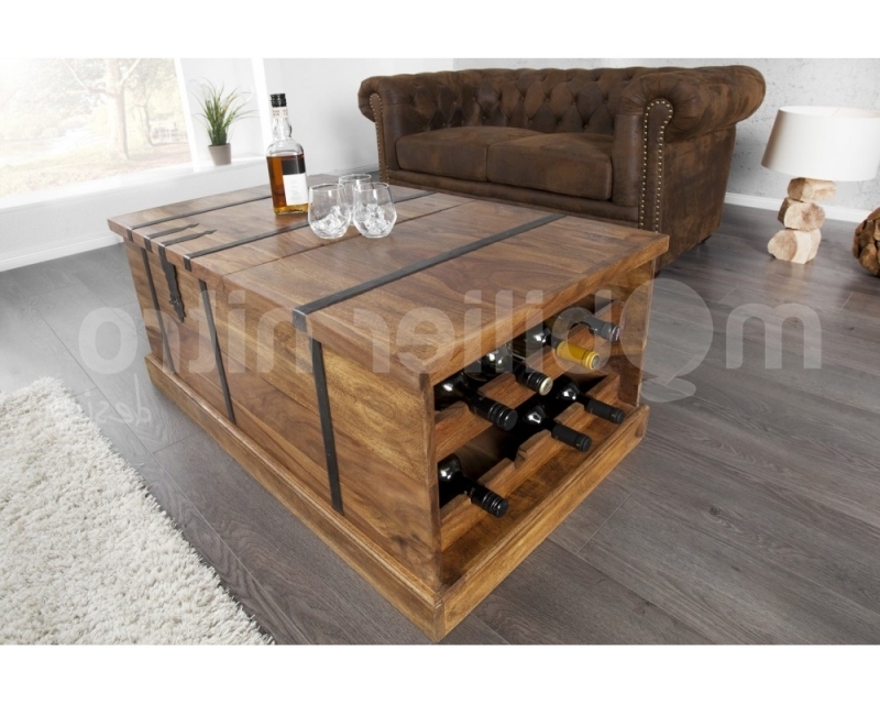 Table basse bois metal rond