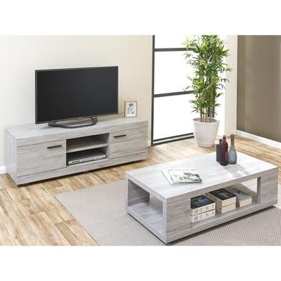 Ensemble table basse et meuble tv en bois