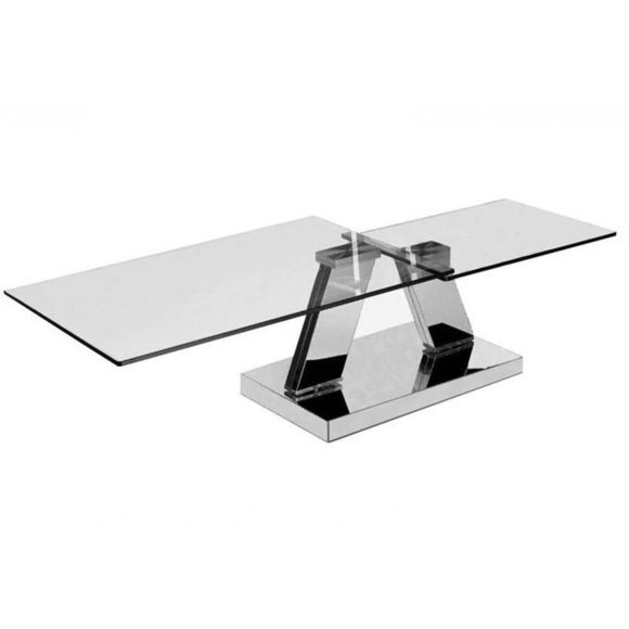 Table basse design en verre pivotant