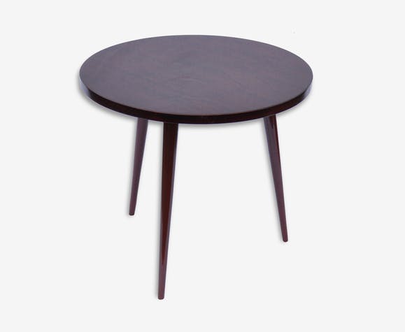 Table basse ronde acajou
