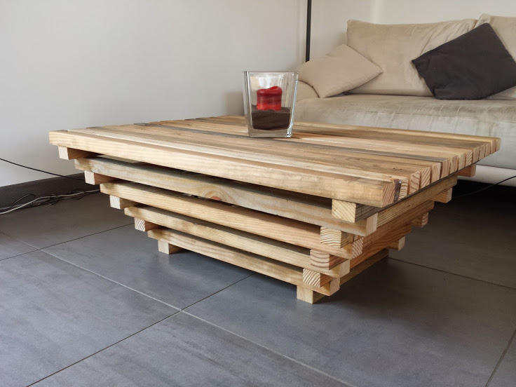 Table basse bois fabriquer