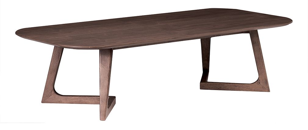 Table basse design en noyer