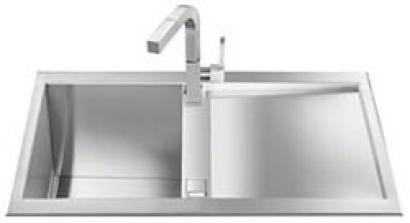 Evier inox brosse