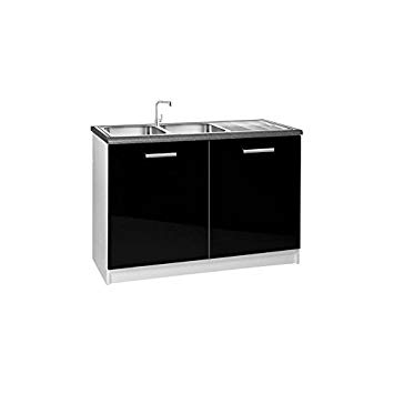 Meuble sous evier noir