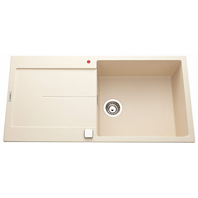 Evier en resine beige