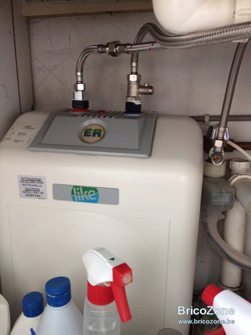 Chauffe eau electrique sur evier