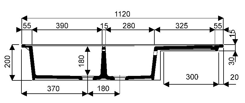 Evier 112x50