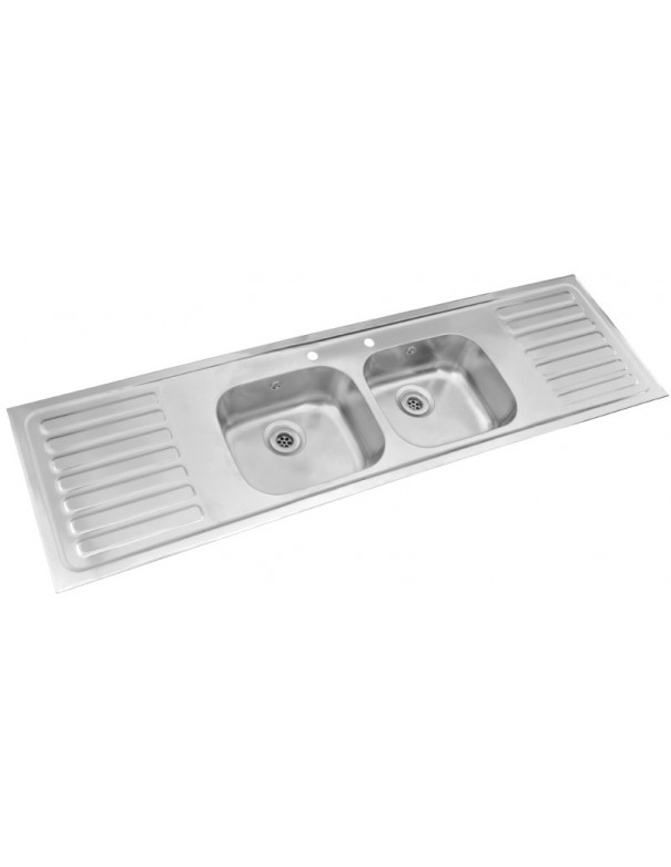 Evier double égouttoir