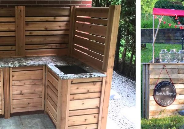 Meuble sous evier en palette