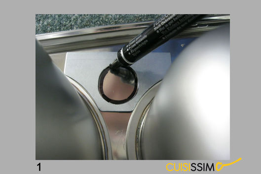 Percer evier inox