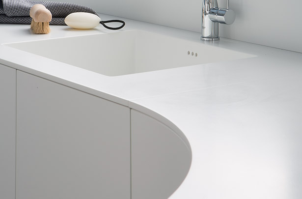 Plan de travail corian evier integre