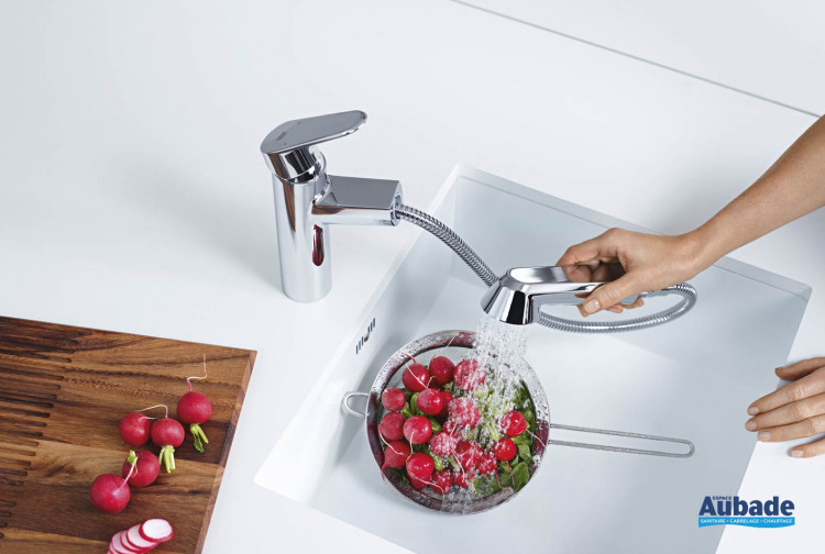 Mitigeur d évier avec douchette grohe