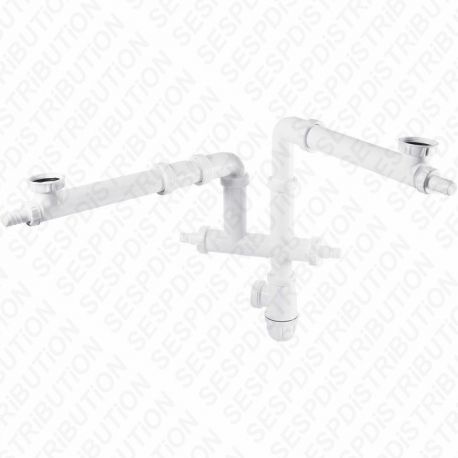 Siphon double evier